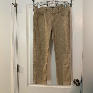 Levis Womens Beige Dots Mid Rise Ankle Skinny Denim Jeans Levi Size 8 waist‎ 29